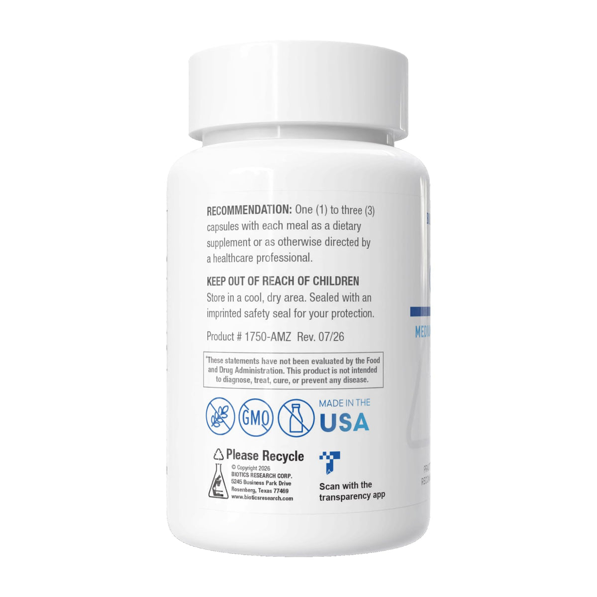 BIOTICS RESEARCH Caprin Caprylic Acid 1200mg - 100 Capsules - image 3
