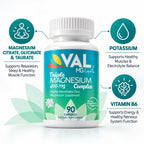 VAL Triple Magnesium Complex 400mg for Sleep & Relaxation - 90 Capsules - image 3