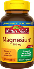 Nature Made Magnesium 250 mg Tablets - 200 Count