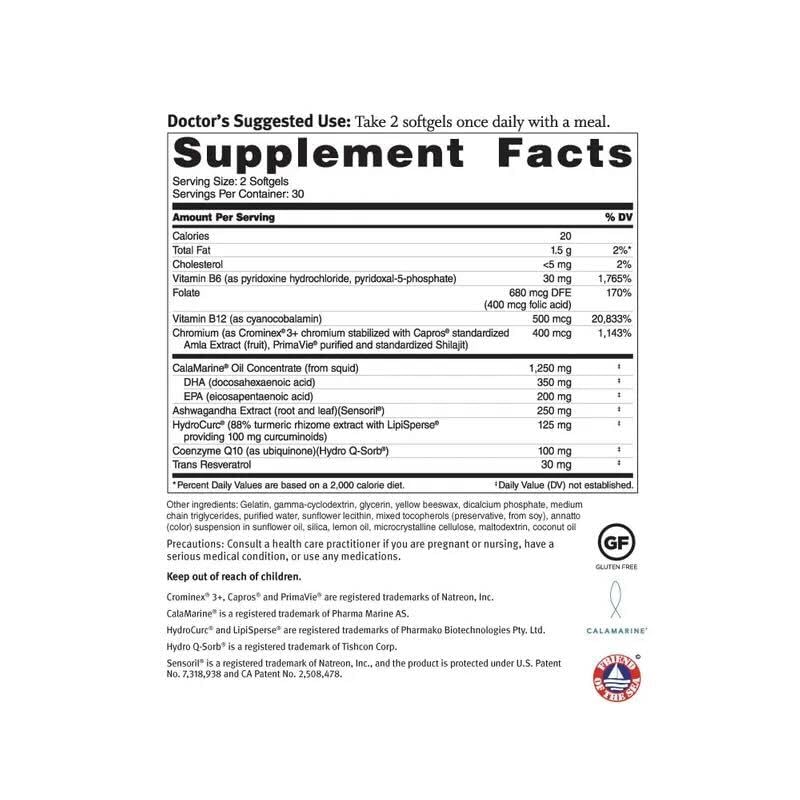 Dr. Sinatra Omega Q Plus Ultra with Resveratrol - 60 Softgels - image 2