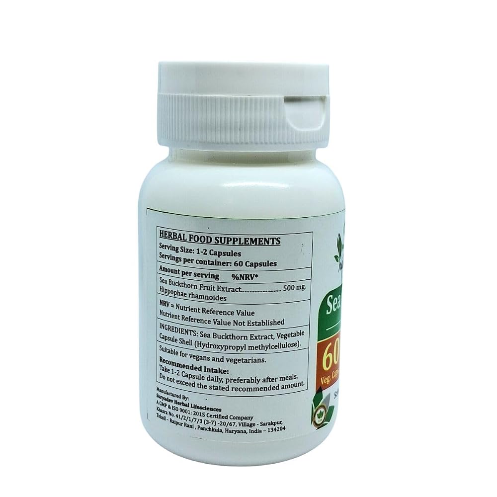 Satya Naturals Sea Buchthorn Forte Capsules 500 mg. 60 Veg. Capsule