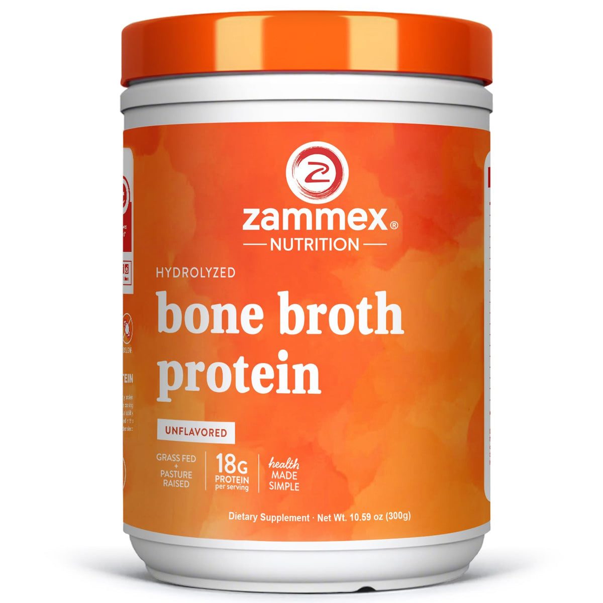 Zammex 100% Grass-Fed Bone Broth Protein Powder
