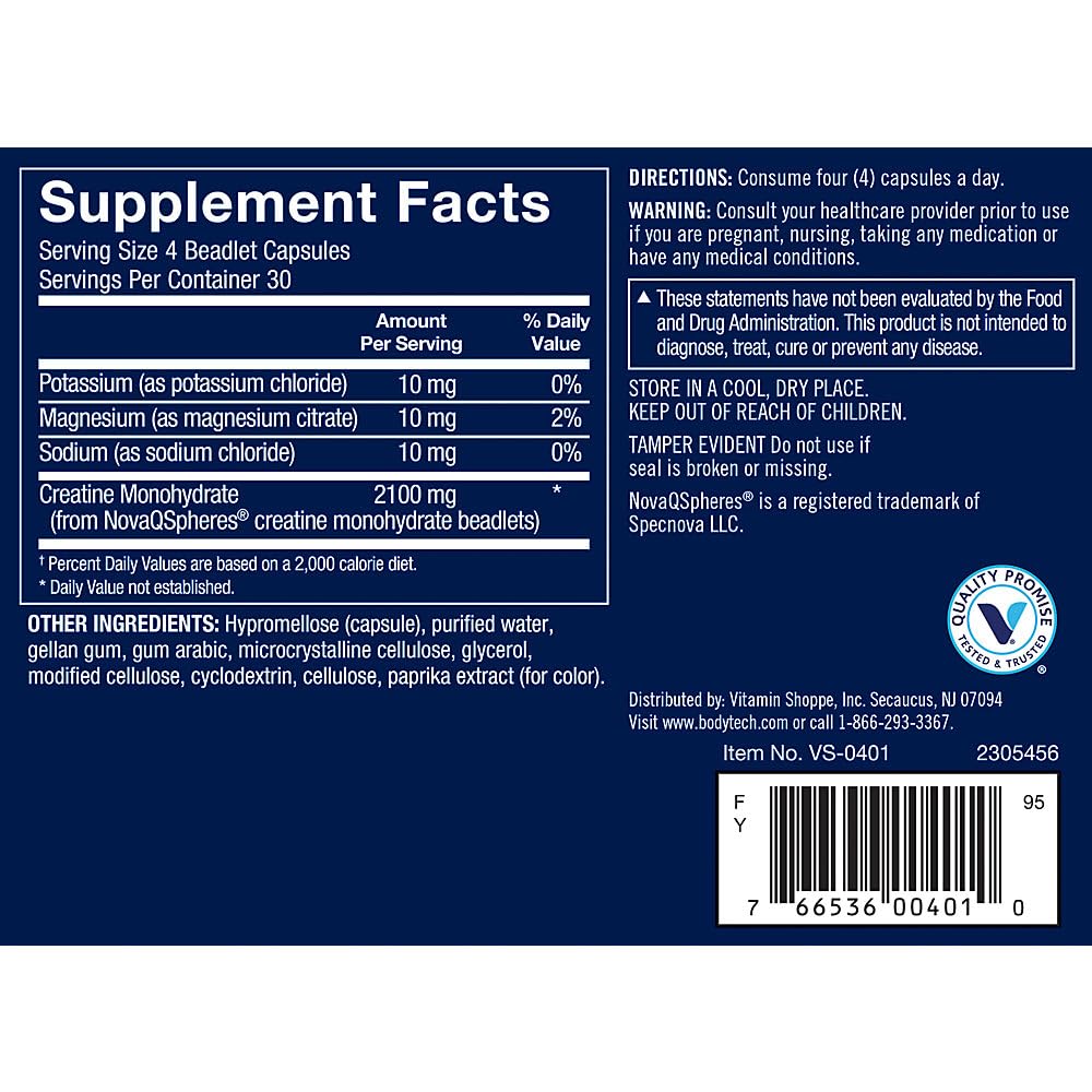 BodyTech Elite Creatine Beadlet - 120 Capsules - image 3