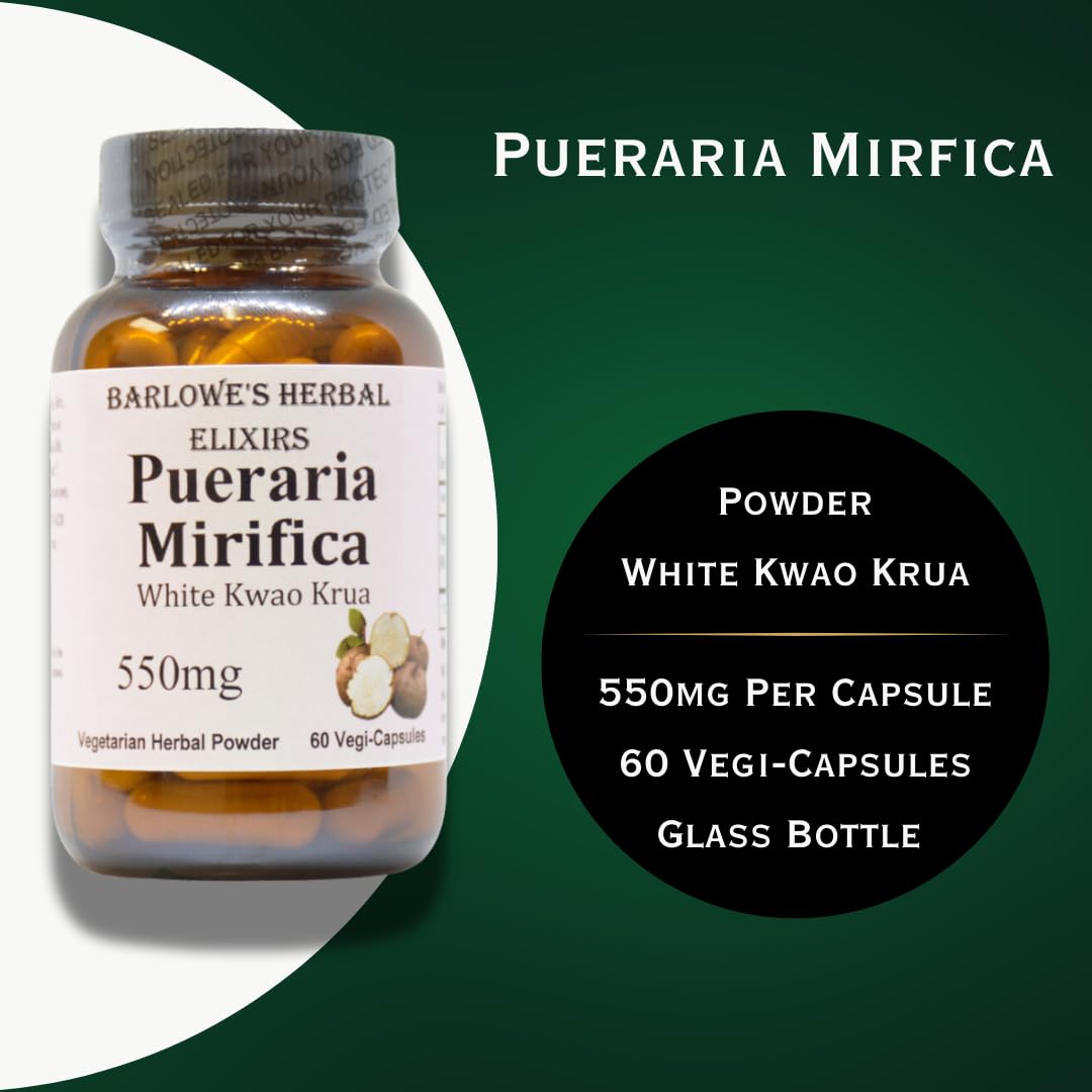 Barlowe's Herbal Elixirs Pueraria Mirifica 550mg - 60 Vegetarian Capsules - image 4