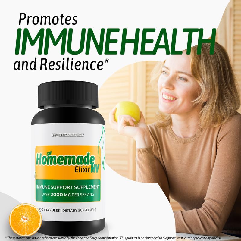 Happy Health Marketplace Homemade Elixir HV Immune Support - 90 Capsules - image 5