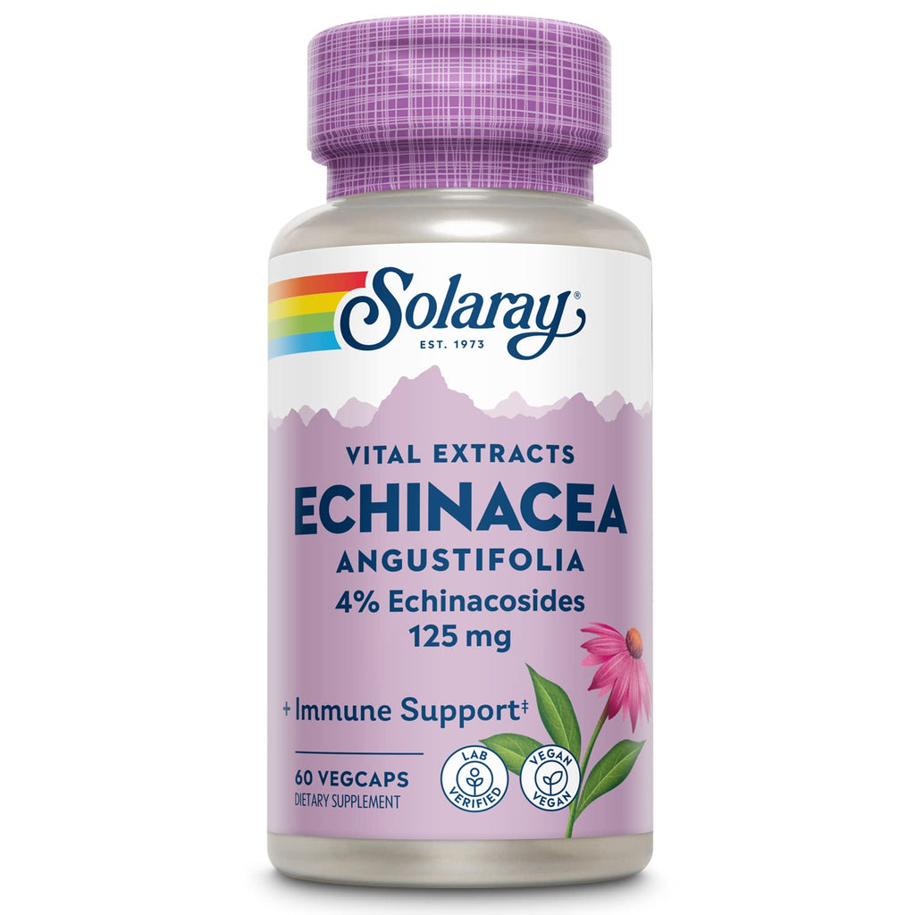 SOLARAY Echinacea Angustifolia Root Extract 125 mg - 60 Vegetarian Capsules