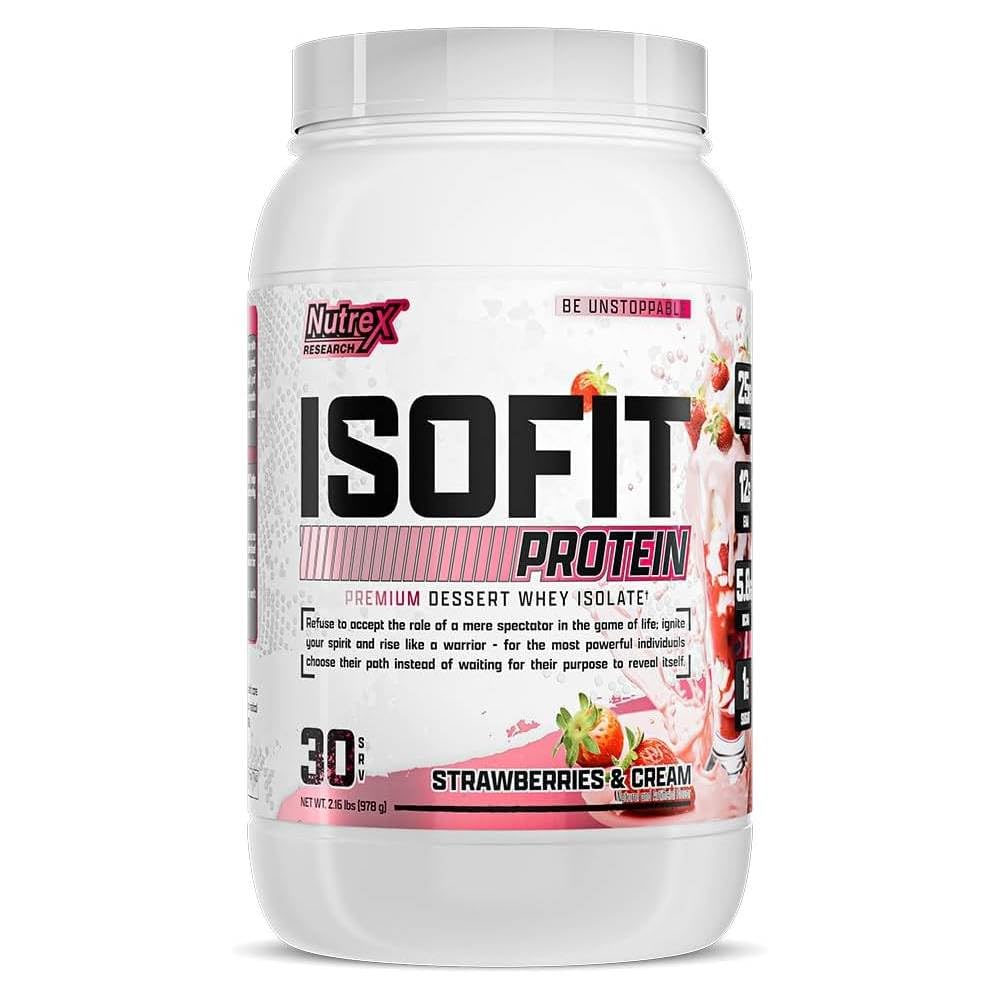 Nutrex Research IsoFit Whey Protein Powder Instantized 100% Whey