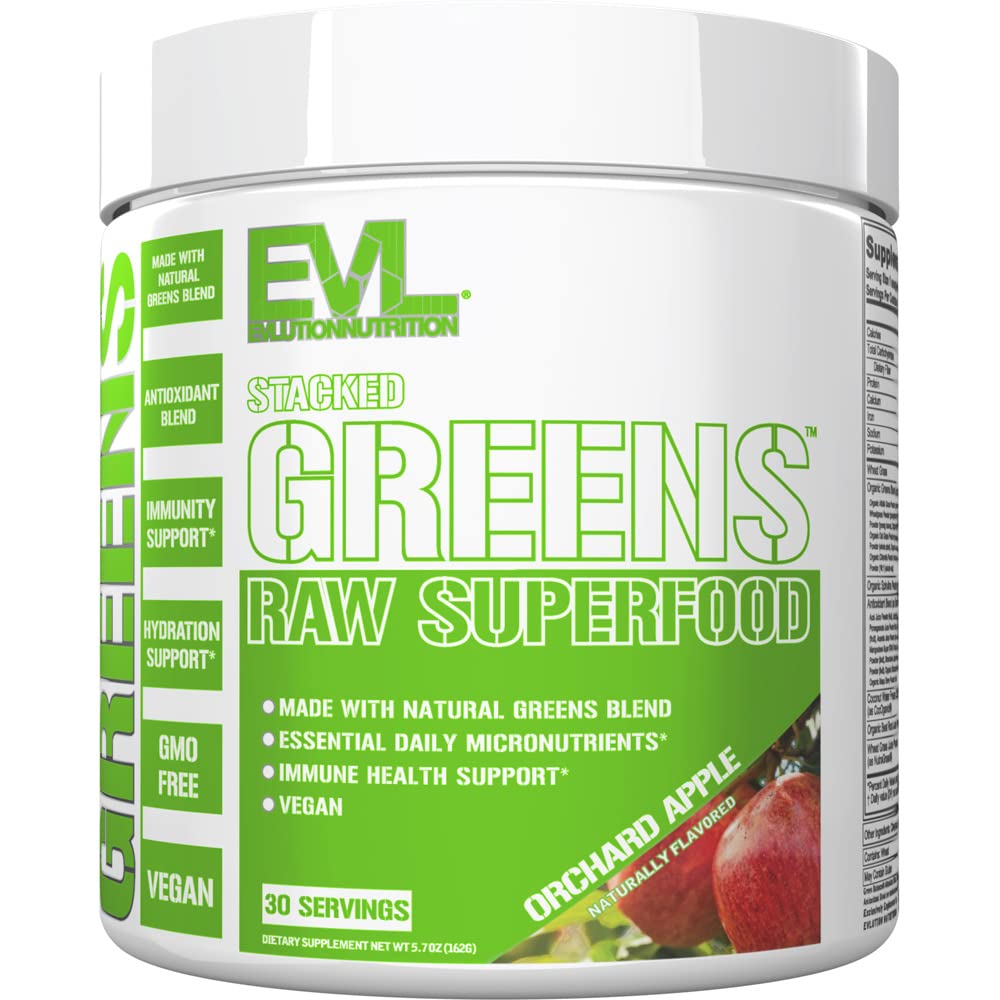 Evlution EVL Stacked Greens Powder Immune Support - 30 Servings