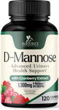 Nature's Nutrition D-Mannose 1000mg Per Serving - Cranberry