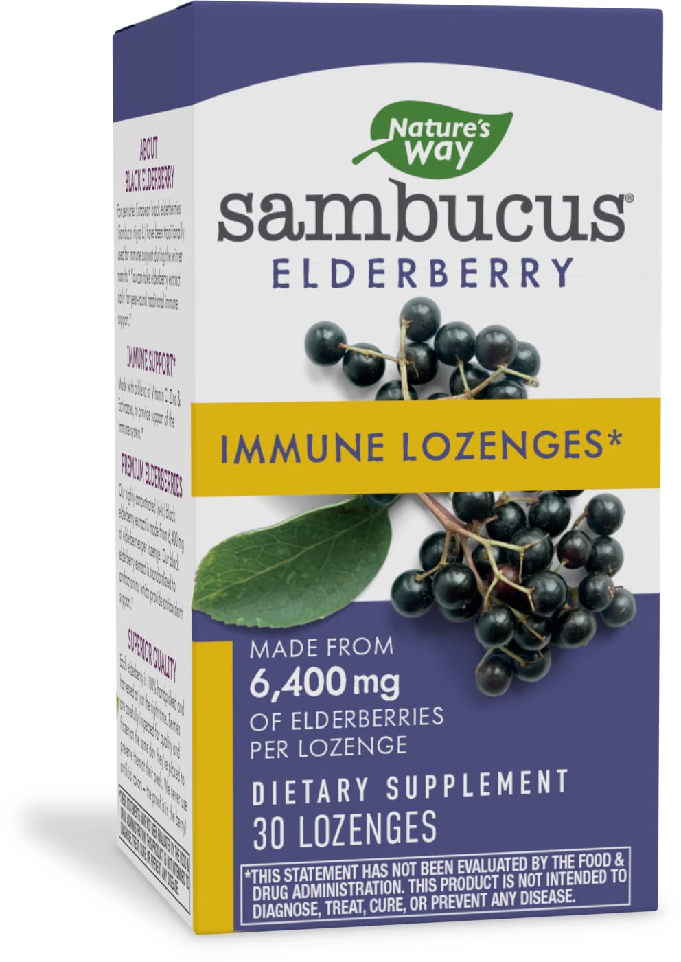 Nature's Way Sambucus Immune Elderberry Lozenges - 30 Lozenges