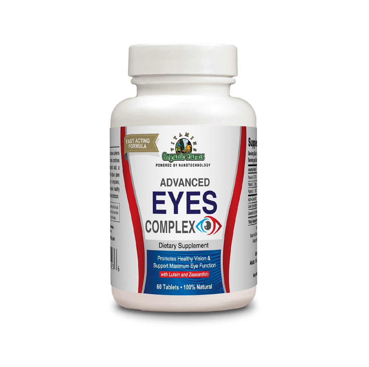 Organic Farms Vitamins Eyes Complex Vision Support - 60 Tablets