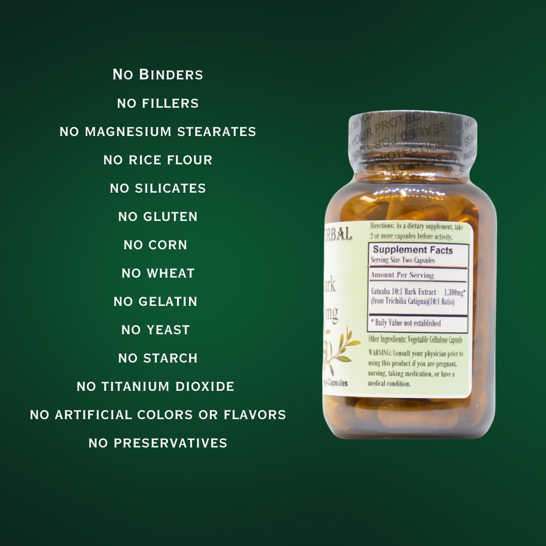 Barlowe's Herbal Elixirs Catuaba 10:1 Extract 650mg - 60 Capsules - image 4