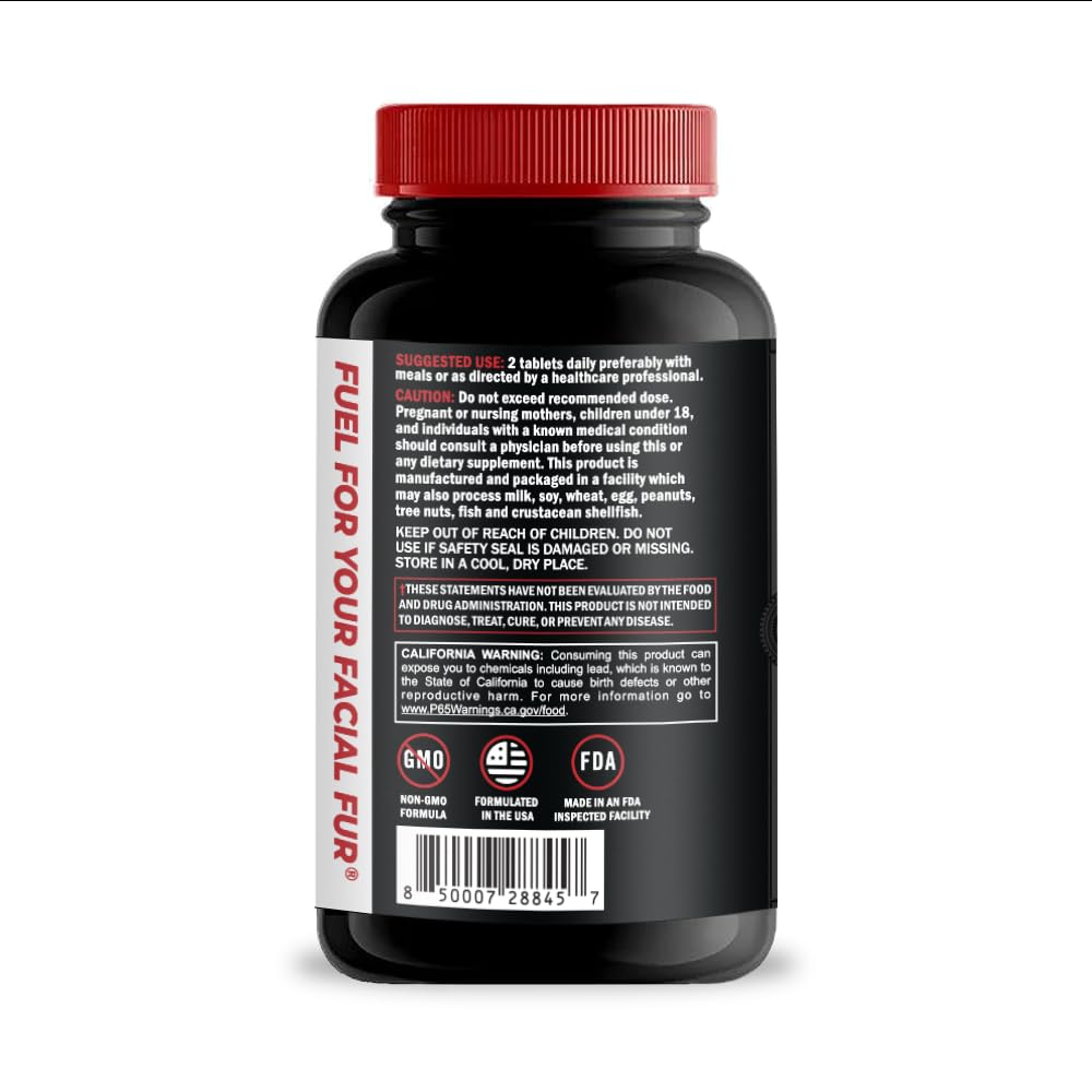 Beard Octane Beard Fuel Beard Growth Support Vitamins - 60 Tablets - image 2