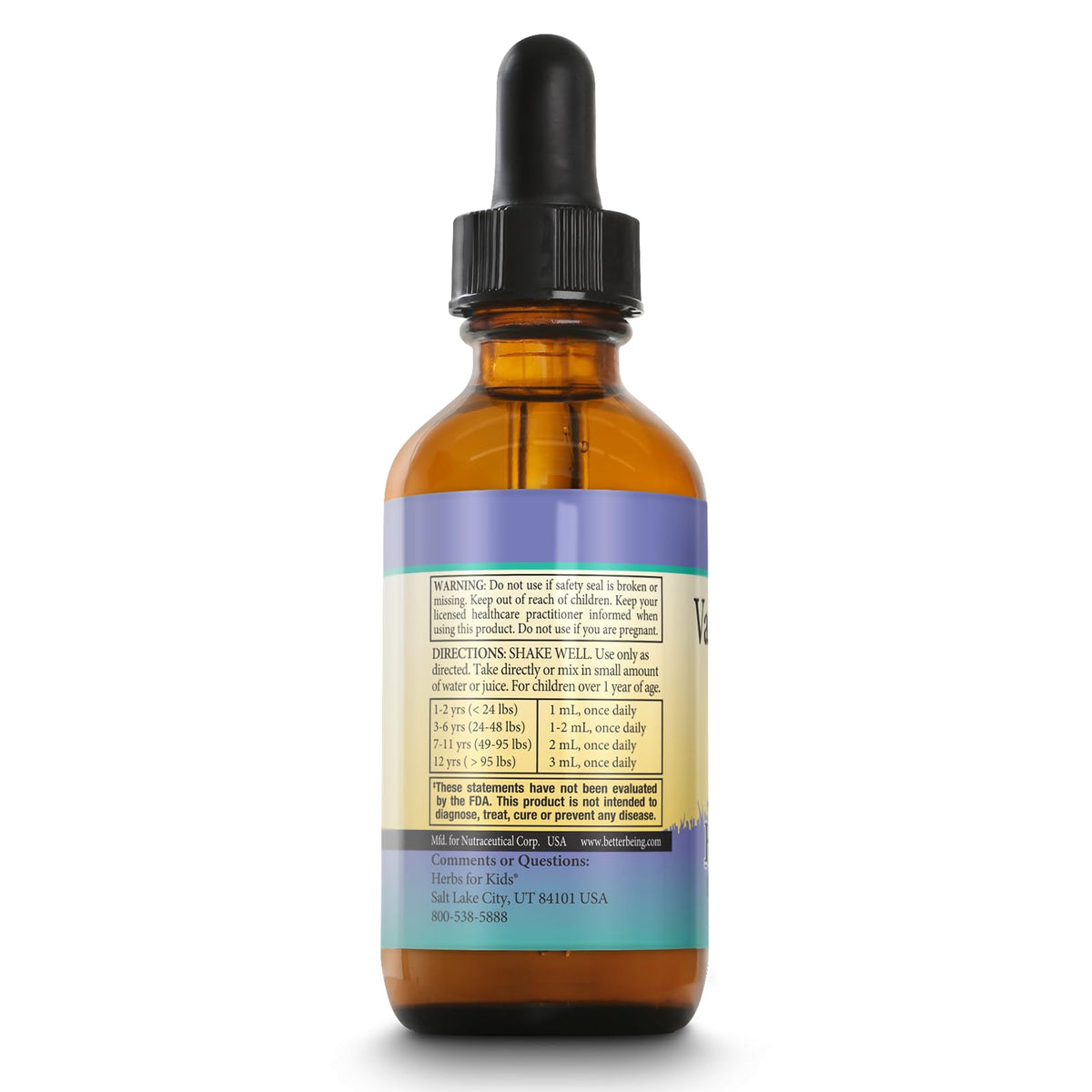 Herbs For Kids Valerian Super Calm Liquid Drops - Gentle Herbal