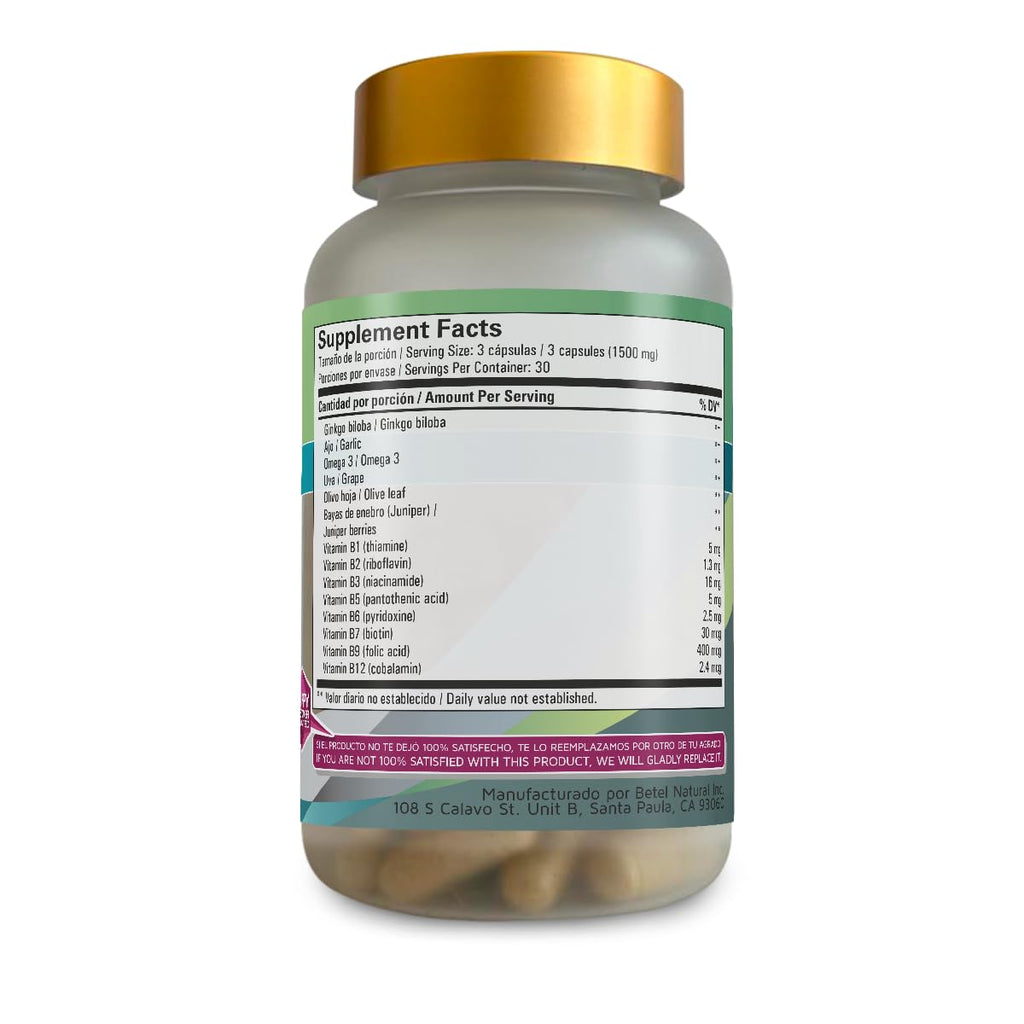 Betel Natural PresionBalanc Capsules Healthy Pressure Support - 90 Capsules - image 2