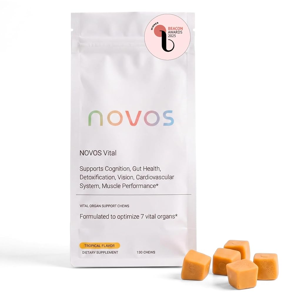 Novos Vital Organ Support Chews Tropical Flavor - 120 Gummies
