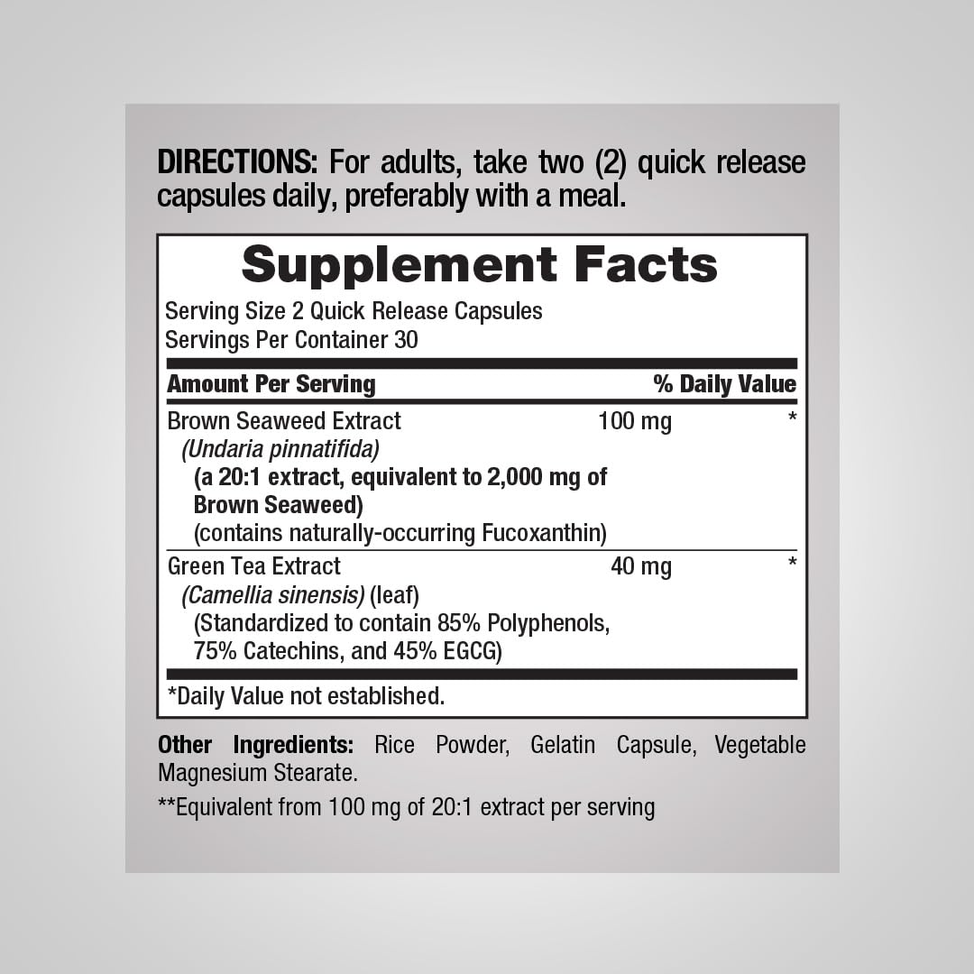 Piping Rock Brown Seaweed Capsules - 60 Count - image 2