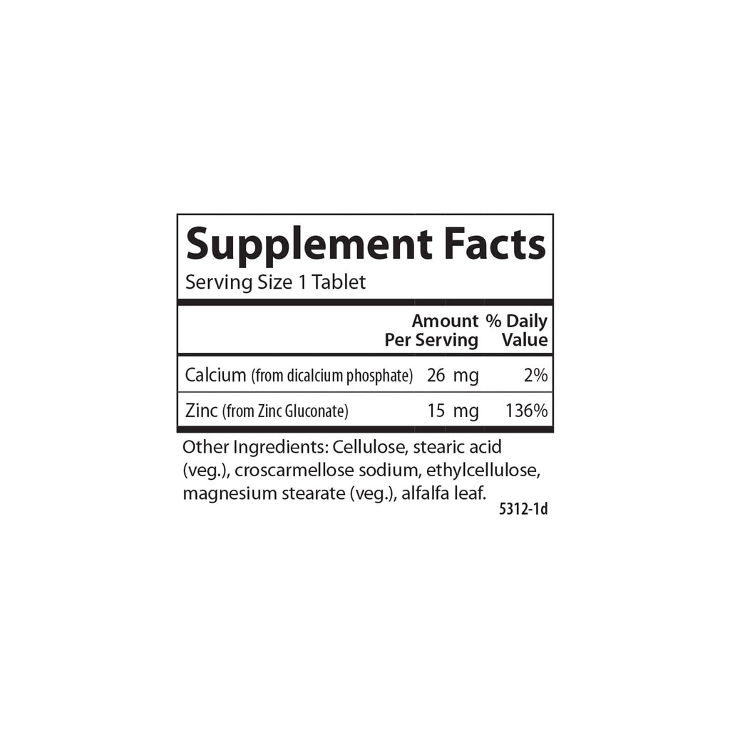 Carlson Zinc 15 mg Immune Support - 250 Tablets - image 4