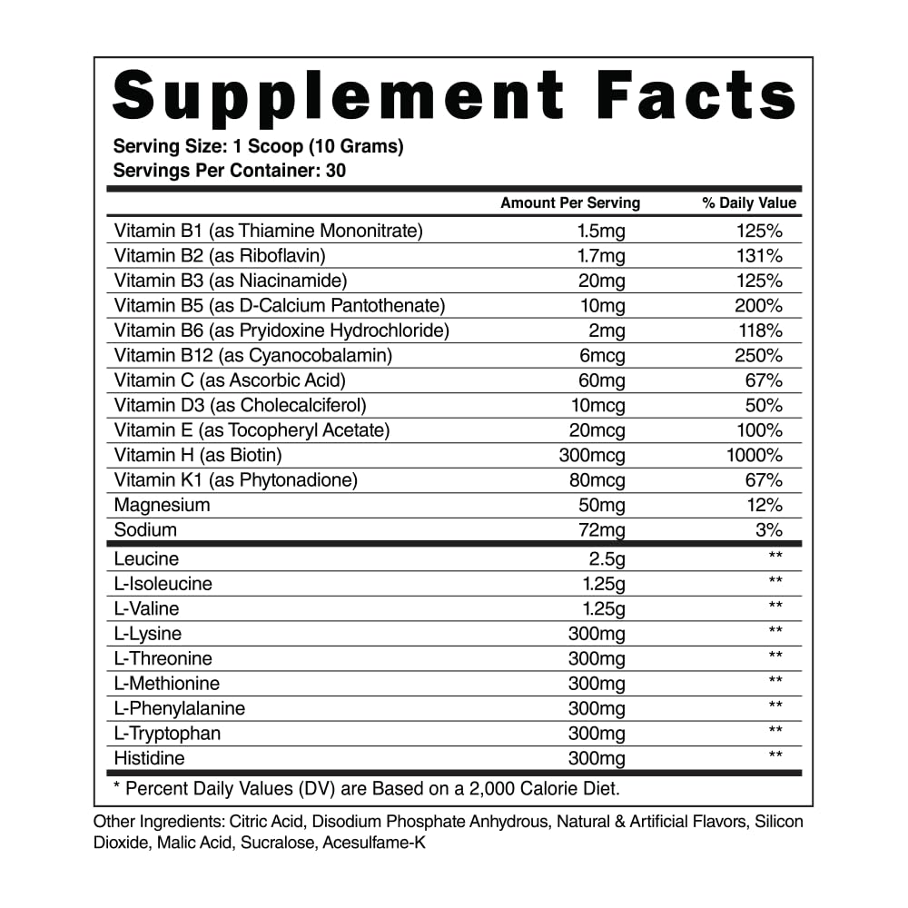 Steel Supplements BCAA EAA Powder High Performance Promotes Lean