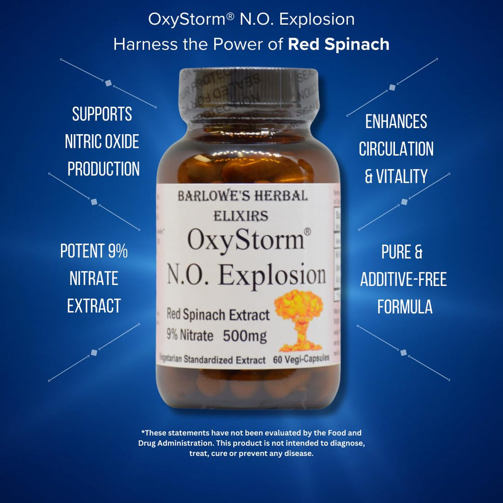 Barlowe's Herbal Elixirs OXYSTORM N.O. Explosion Red Spinach - 60 Capsules - image 3