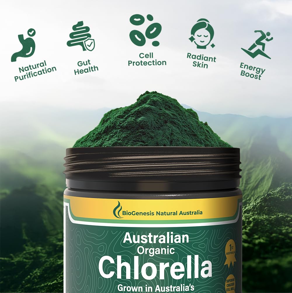 Biogenesis Organic Chlorella Tablets, Mini Tablets & Powder