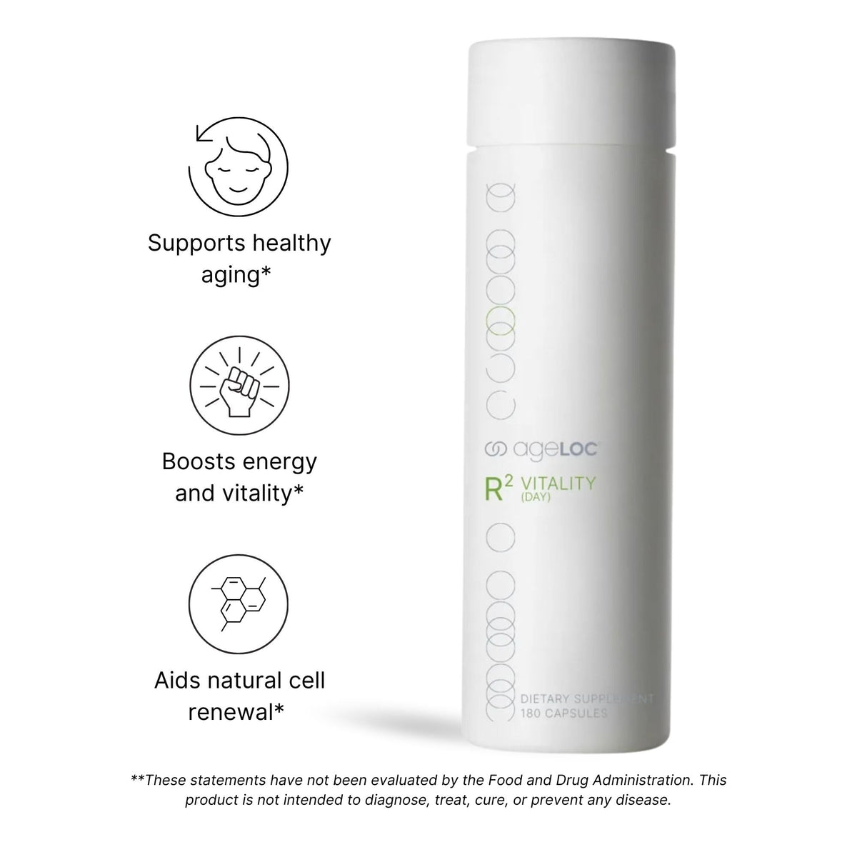 ageLOC Nu Skin R² Vitality Day Antioxidant Supplement - 180 Capsules - image 3