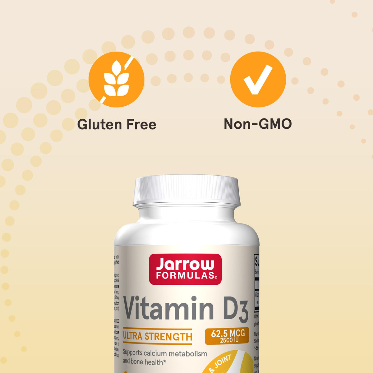 Jarrow Formulas Vitamin D3 2500 IU Immune Support - 100 Softgels - image 5