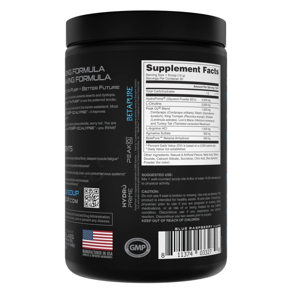 Bucked Up Pump-ocalypse Blue Raz Nitric Oxide Booster Powder - image 5