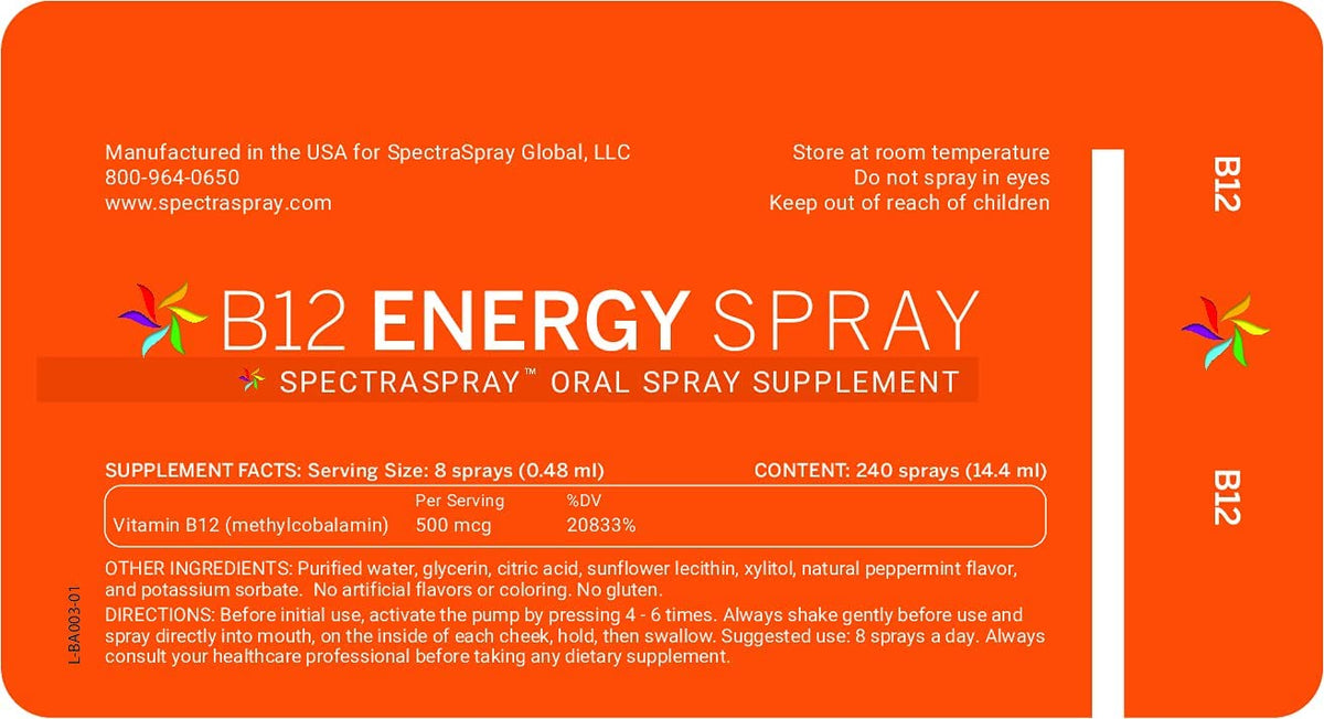 Spectraspray Vegan Vitamin B12 Oral Spray - 90 Day Supply - image 2