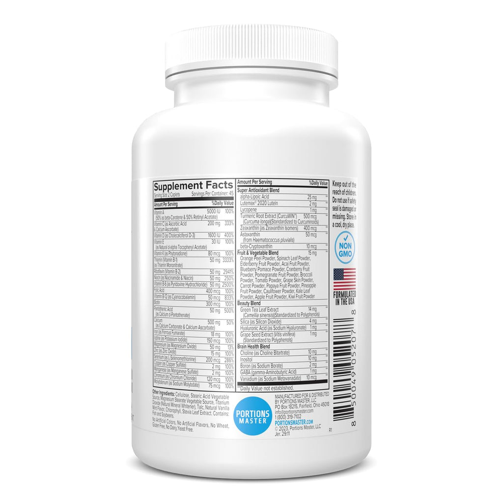 Portions Master Women's Multivitamin for Energy & Bone Support - 90 Capsules - image 3