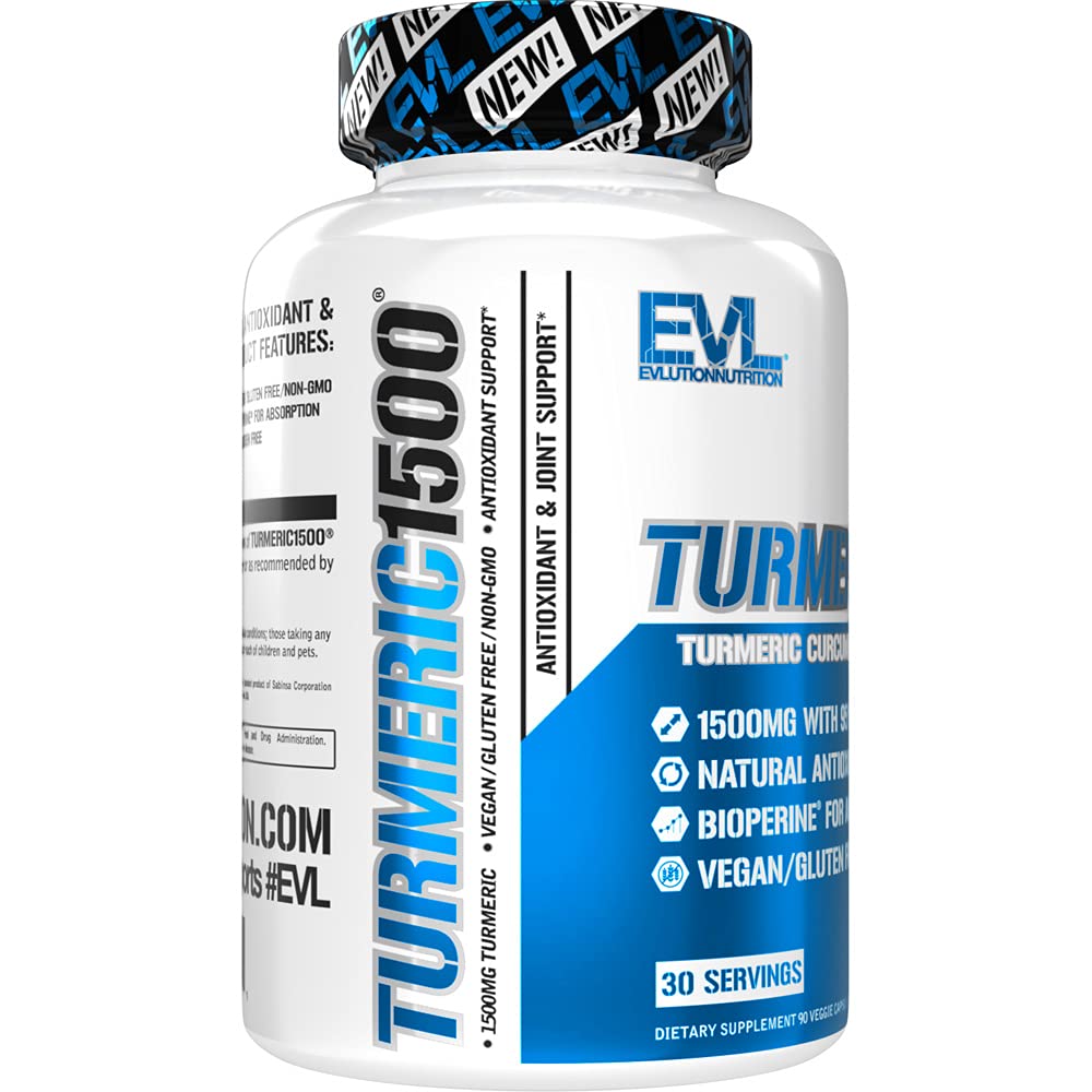 Evlution Turmeric Curcumin 1500mg with BioPerine - 90 Capsules - image 4
