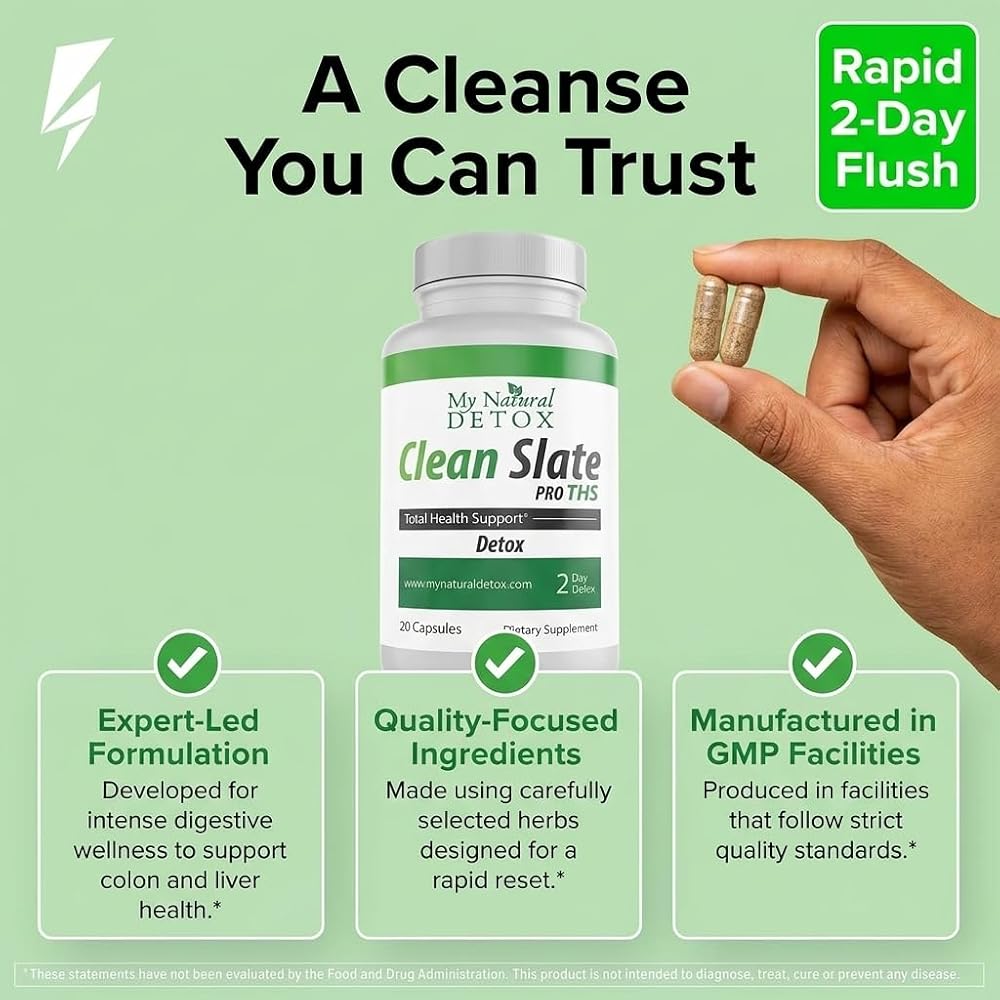 MyNaturalDetox Clean Slate Pro Detox & Cleanse - 20 Capsules - image 3