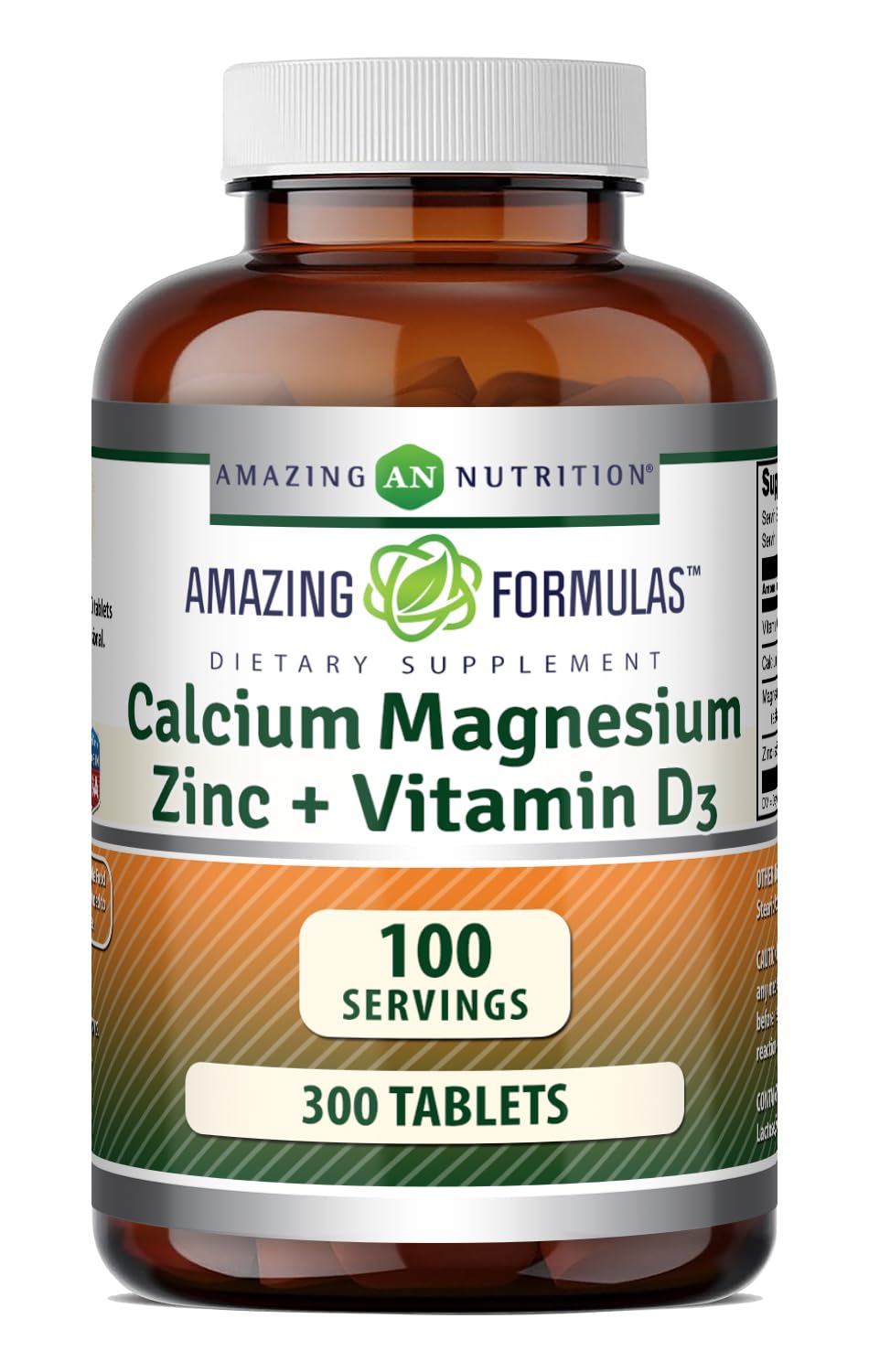 Amazing Formulas Calcium Magnesium Zinc with Vitamin D3 Supplement