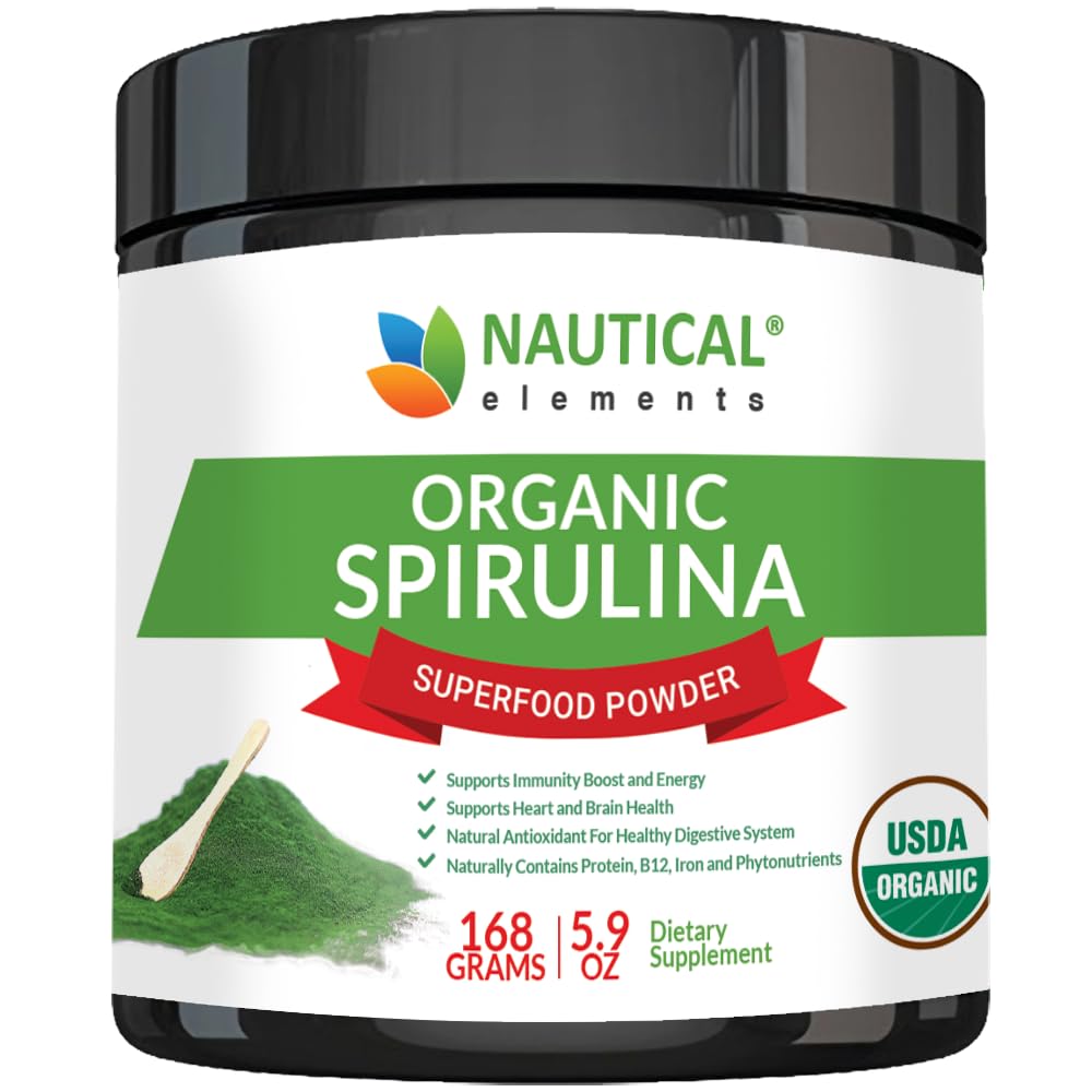 Nautical Elements Organic Spirulina Powder - 57 Servings