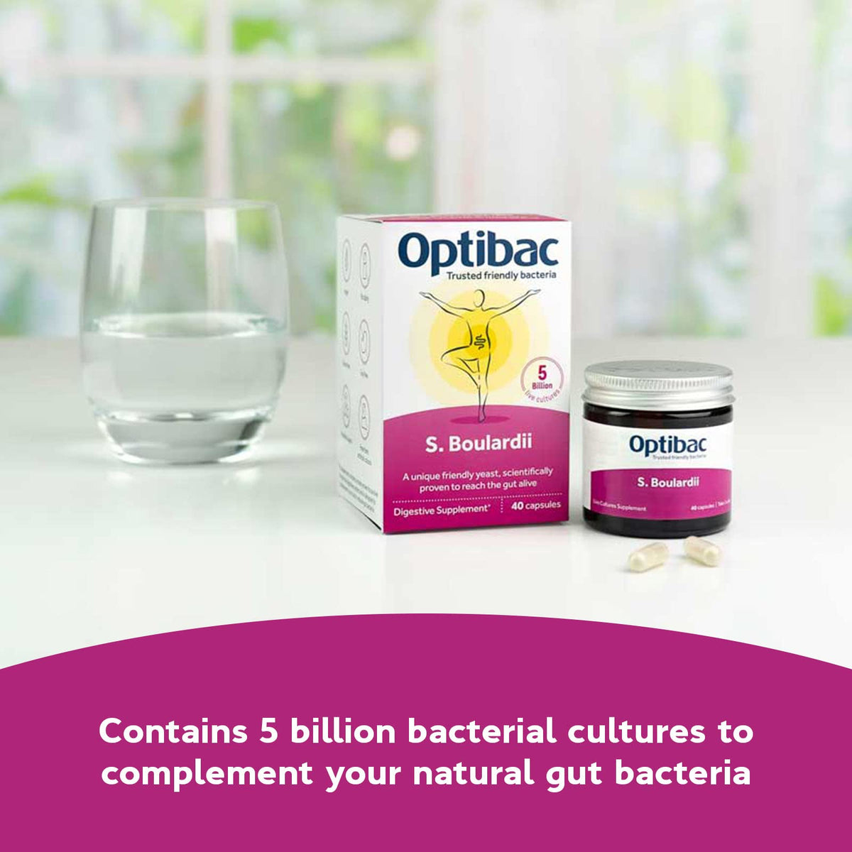 Optibac Probiotics Saccharomyces Boulardii - 16 Vegetarian Capsules - image 3