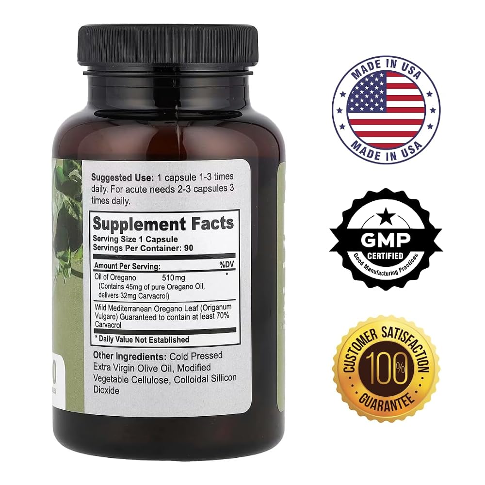 YISHIDA Wild Oregano Oil Vegetarian Softgels - 90 Capsules - image 2