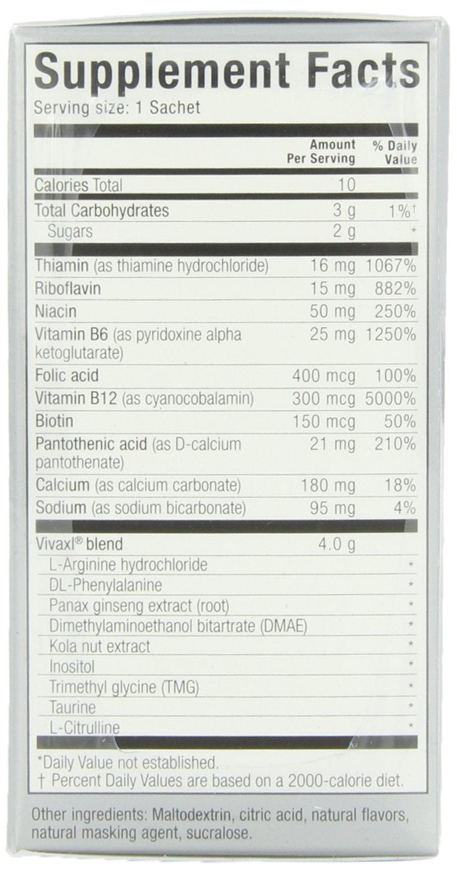 Nutraceutics Vivaxl Effervescent Sachets Tropical Fruit - 20 Count - image 3