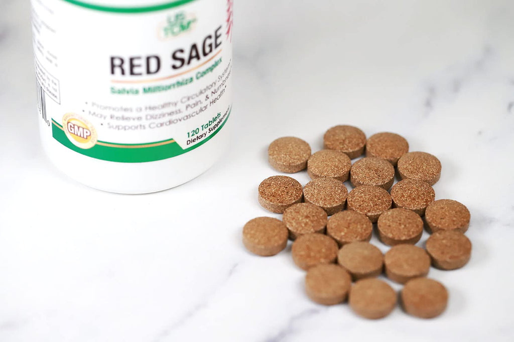 USTCM Red Sage Salvia Miltiorrhiza Complex Tablet - 120 Tablets - image 4