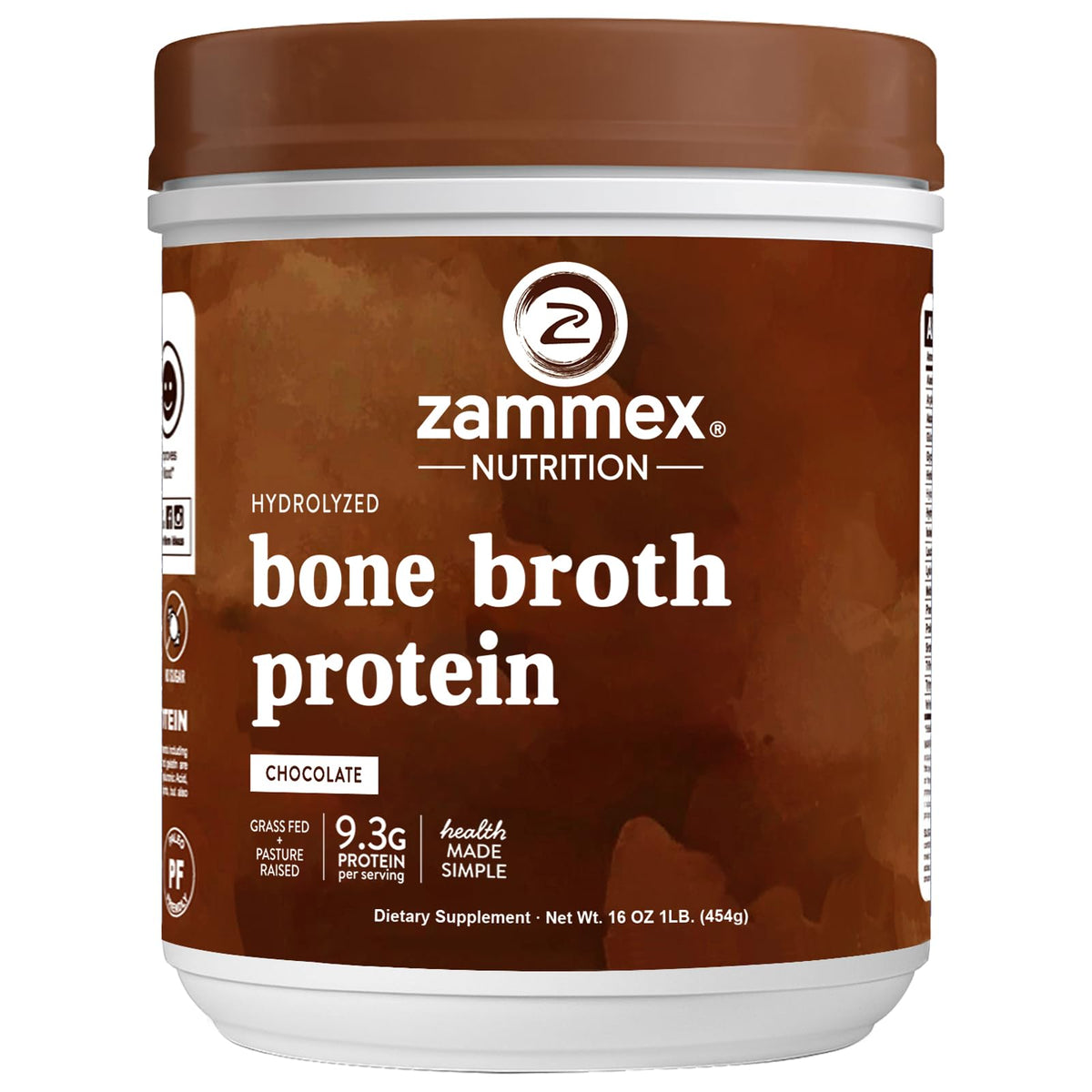 Zammex 100% Grass-Fed Bone Broth Protein Powder