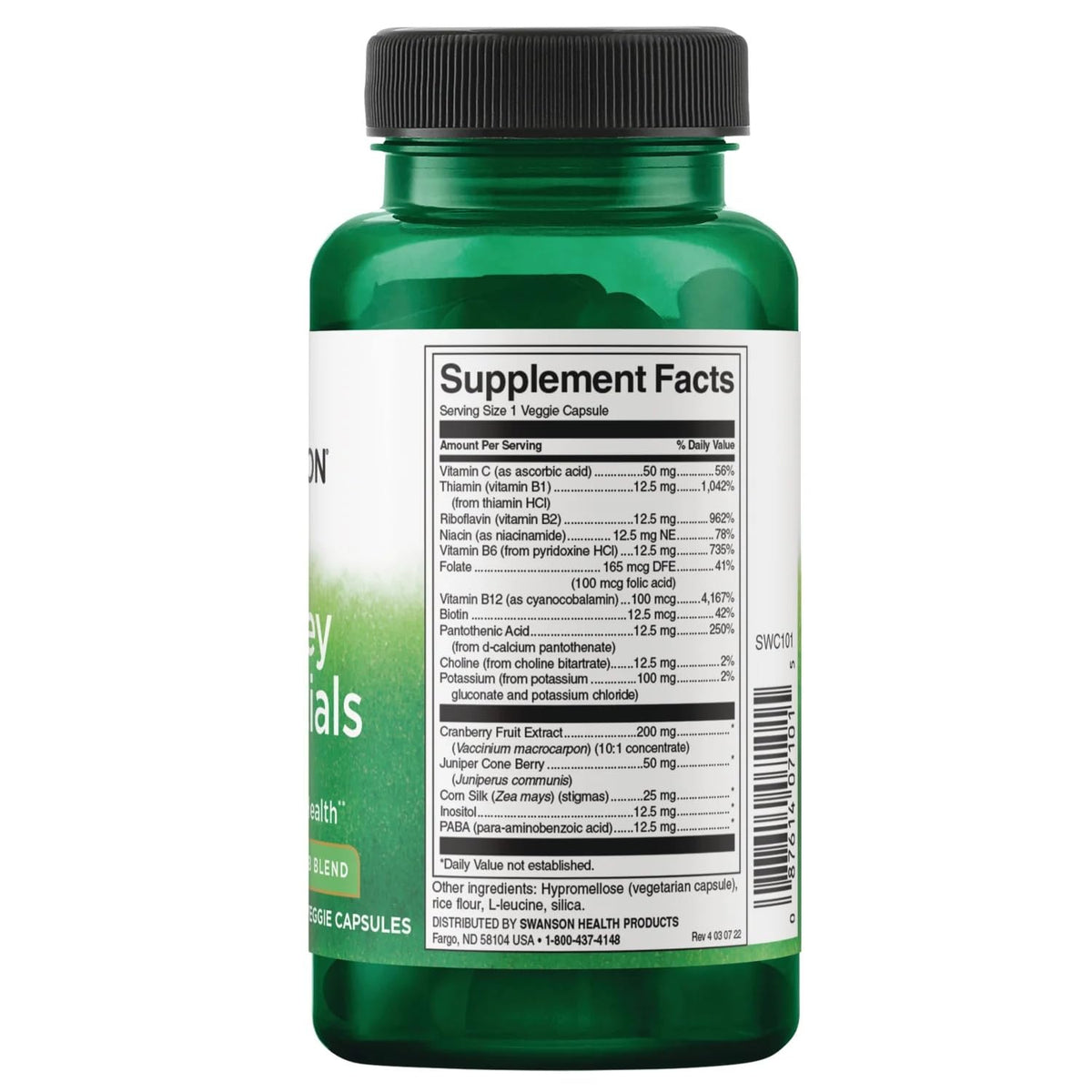Swanson Kidney Essentials Urinary Support - 120 Vegetarian Capsules - image 2