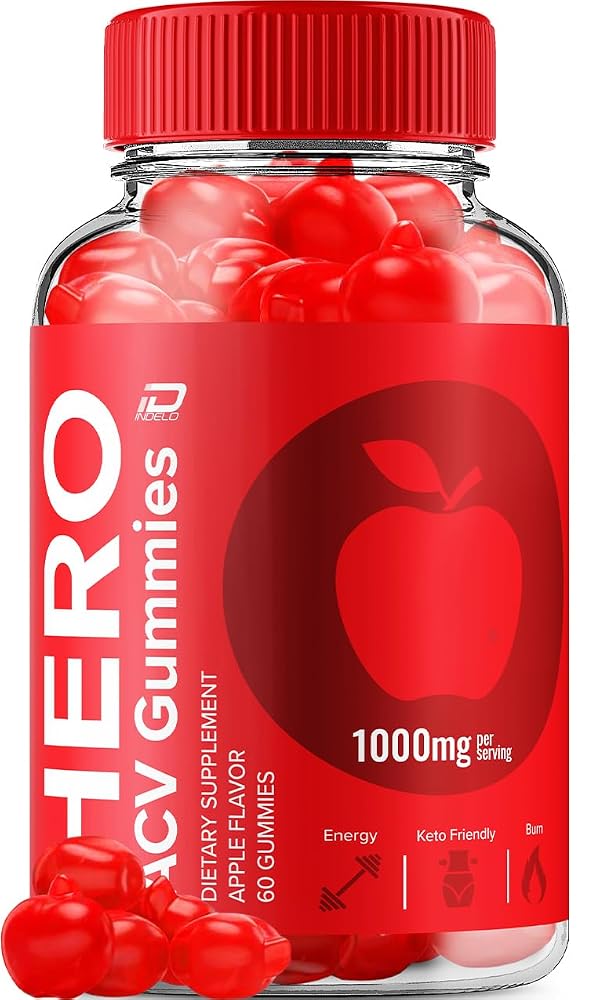 Indelo Hero ACV Gummies Apple Cider Vinegar 1000mg - 60 Gummies