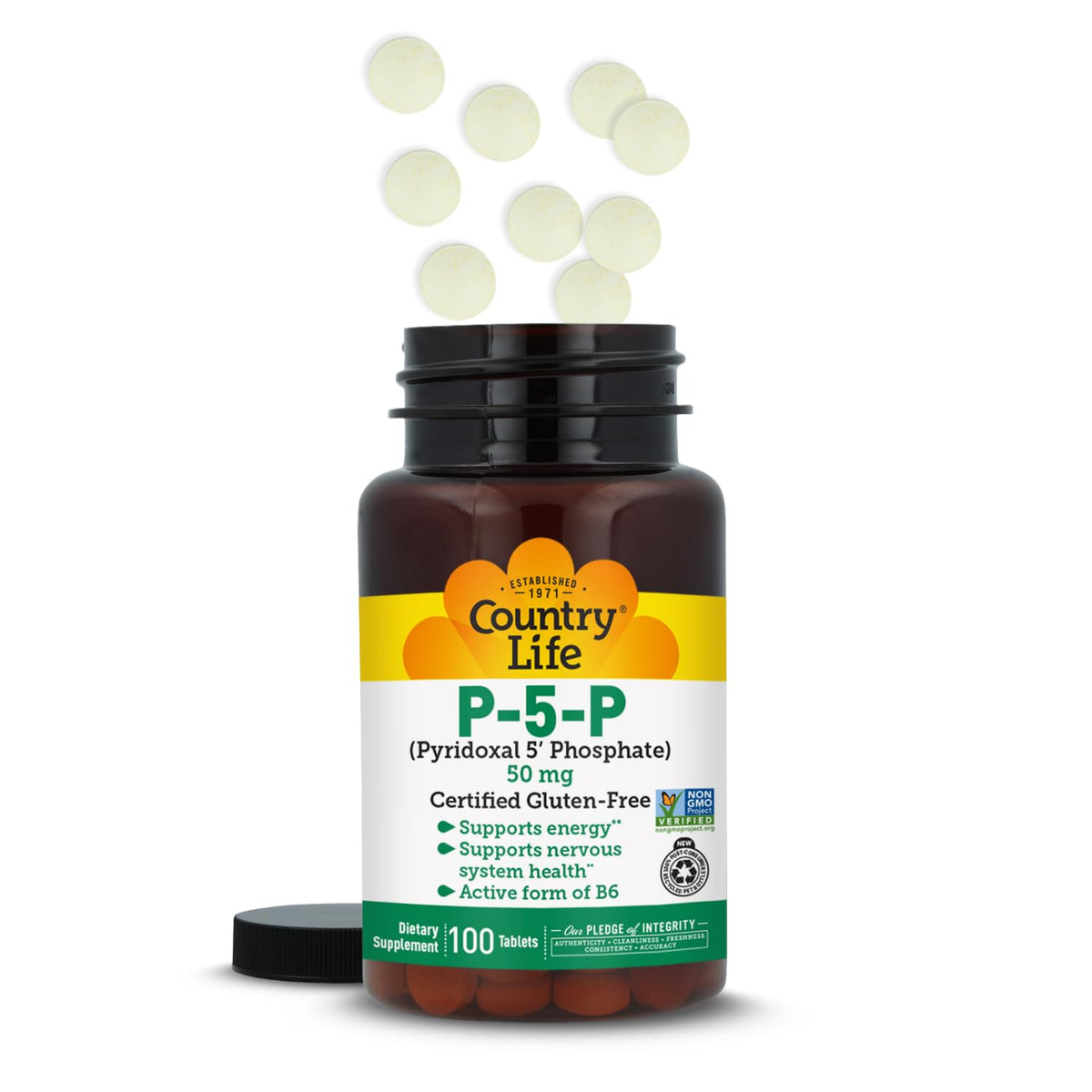 Country Life P-5-P Vitamin B6 50 mg - 100 Tablets - image 3