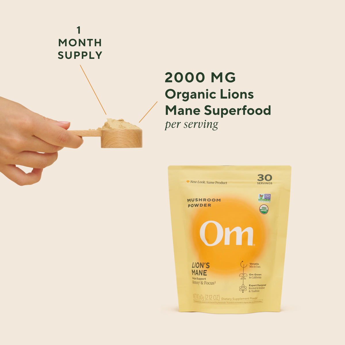 OM Mushroom Superfood Lion's Mane Powder - 50 Servings - image 4