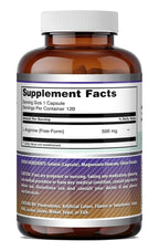 Amazing Nutrition L-Arginine 500 mg Amino Acid - 120 Capsules - image 6