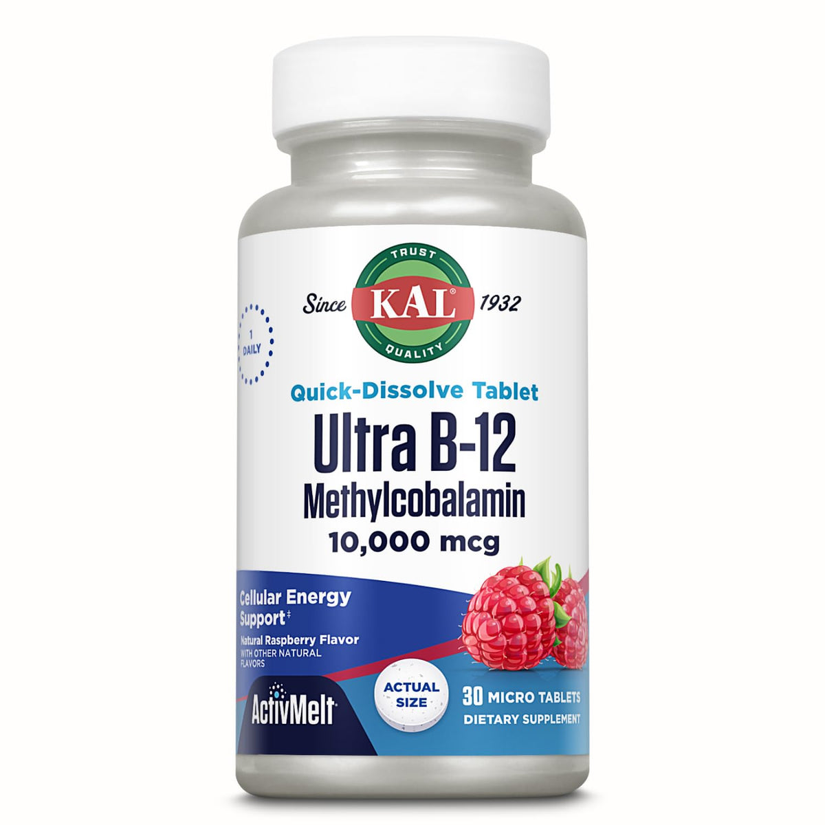 KAL Ultra B12 Methylcobalamin Tablets - 30 Micro Tablets