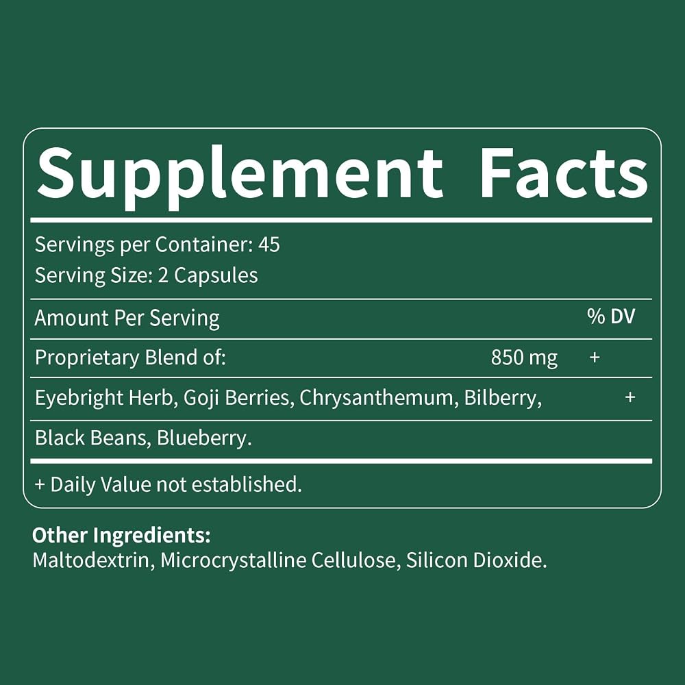 Selvaherb Eyebright Herb Extract Capsules for Eye Health.