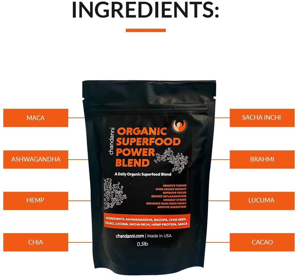 Chandanni Organic Superfood Power Blend Powder - 16 Ounce - image 3