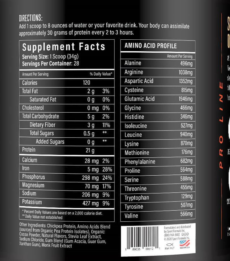 Sport Formula 99 Chickpea Protein Powder, Vegan - 2.1 lb - image 4