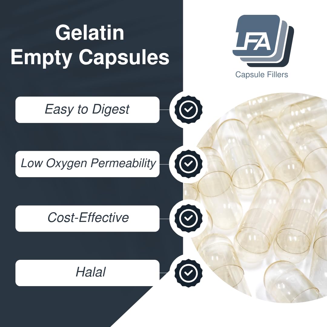 LFA Tablet Presses Empty Capsules Size 0 - Clear Gelatin