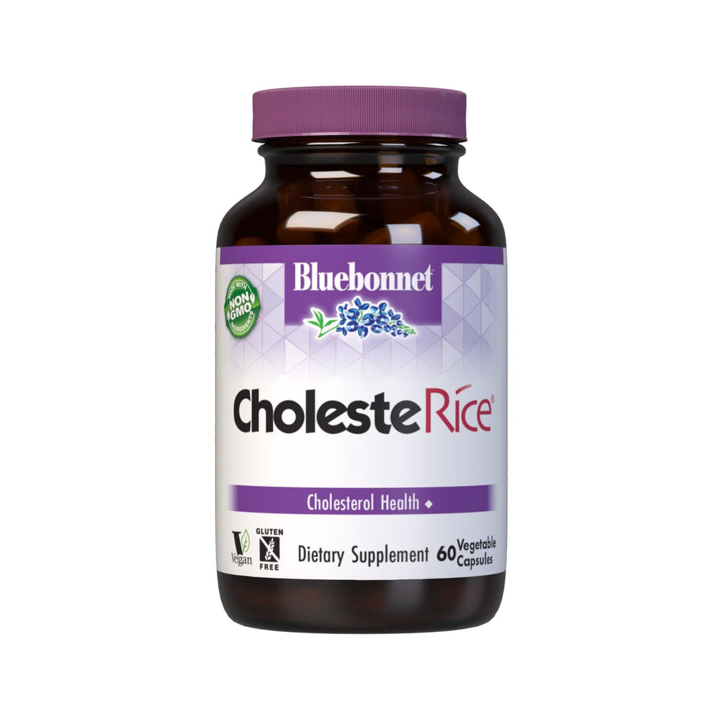BlueBonnet CholesteRice Red Yeast Rice Vegetable Capsules - 60 Count